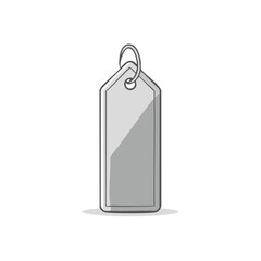 Fototapeta premium Stylized gray price tag blank label badge with ring for display sale and pricing information promotion or identification