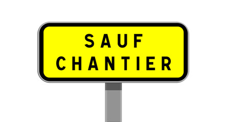 Panneau Sortie de Chantier, Signalisation pour Fin de Zone de Travaux et Sécurité Routière