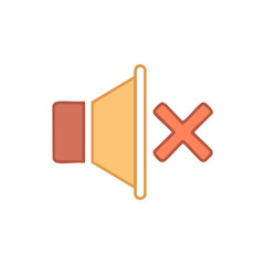 Obraz premium Sound Off Icon, Mute Button Illustration for User Interface & Digital Design