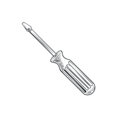 Screwdriver Tool Sketch: Hand Tool for Projects, Fastening, and Repairing