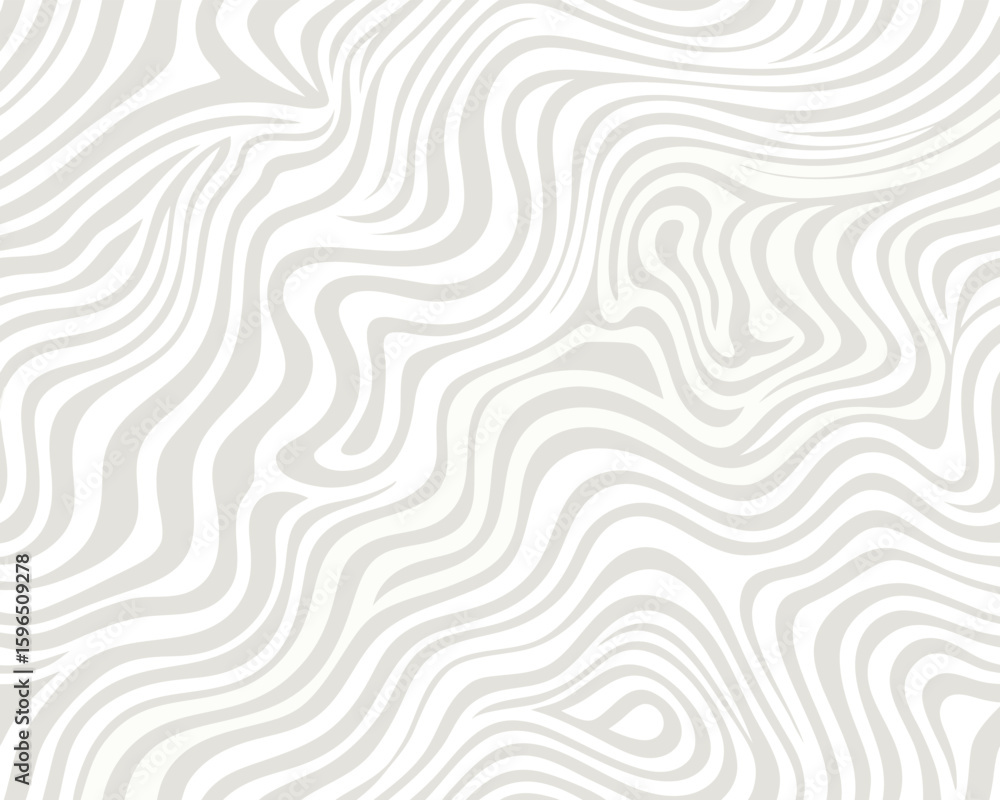 Poster seamless pattern of wavy swirls in light grey and white creating a flowing textured surface.