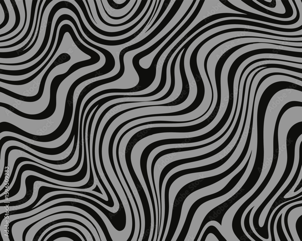 Poster abstract black and gray swirls seamless pattern for modern background design.