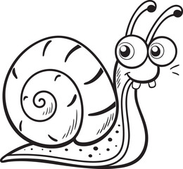 snail cartoon coloring page