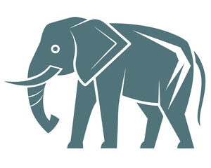 Obraz premium Majestic Elephant Graphic Design, Wildlife Illustration, Animal Vector Art