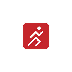 Runner exercise activity app logo design