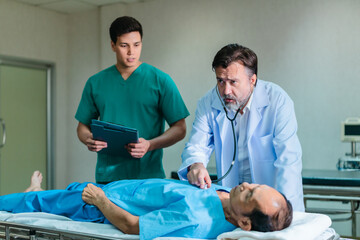 Doctor Examining Patient in Emergency Room