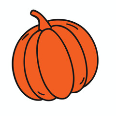 Pumpkin icon. Outline illustration of pumpkin vector icon for web