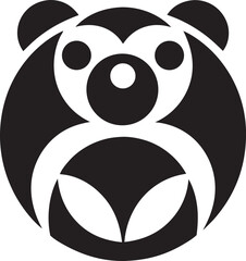 panda face vector illustration
