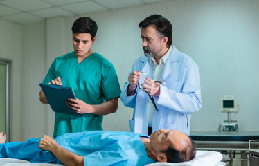 Doctor Examining Patient in Emergency Room