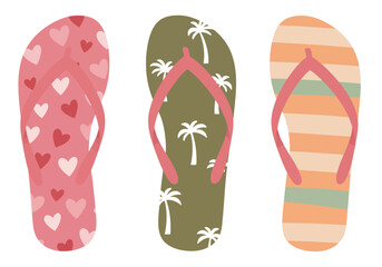 Summer Flip-Flops. A Playful and Colorful Illustration