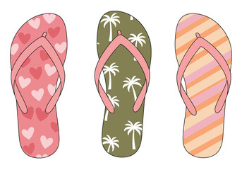 Summer Flip-Flops. A Playful and Colorful Illustration