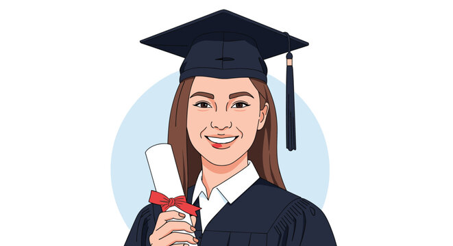 Joyful graduate holding diploma ready for future success in new career path