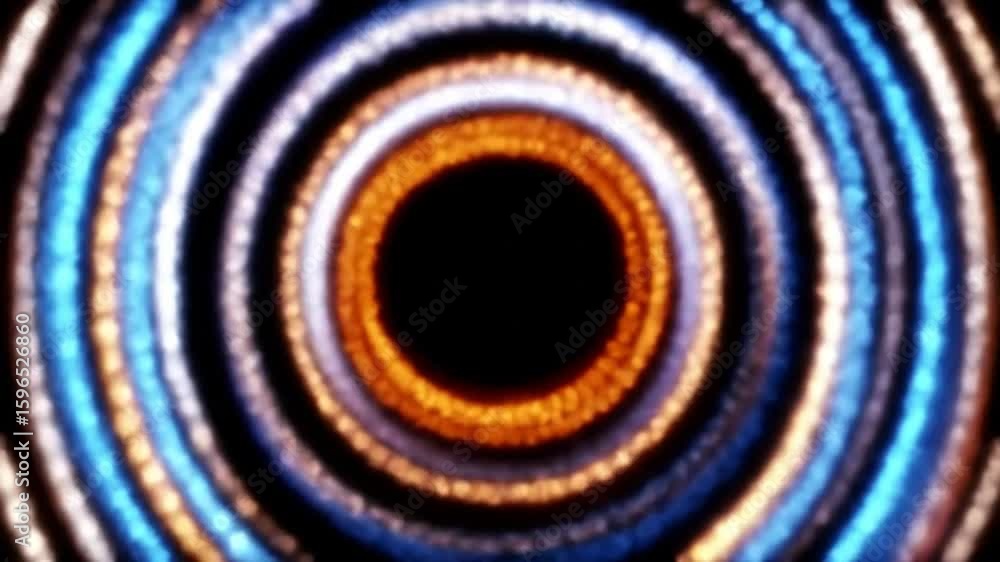 Aufkleber abstract rings of light pulsate with energy against a dark backdrop creating depth and hypnotic effe