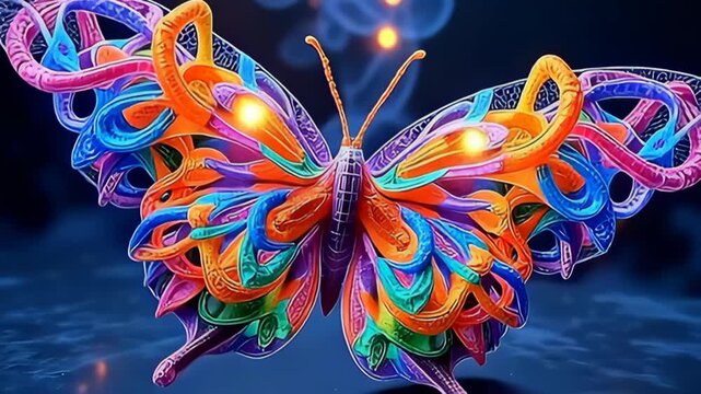 yielding to the enamor of angstrom dazzling mat particle work same romance wings, twisting majestically inwards angstrom lively maelstrom of colors, framing angstrom minimal background, make
