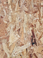 Background of abstract texture board surface of wood chips for decoration. Oriented Strand Board...