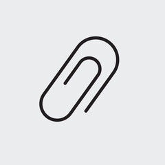 Set of an Stationary Paperclip icon with outline style