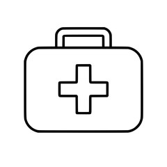Obraz premium Flat Line Icon of First Aid Kit 