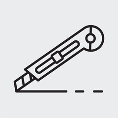 Set of an Stationary Cutter icon with outline style
