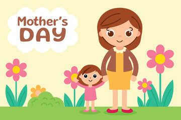 Mother and Daughter Floral Celebration holding hands