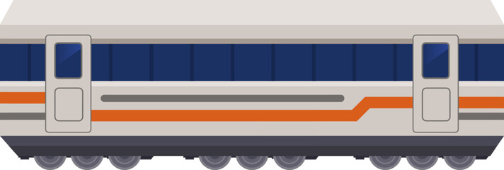 Contemporary passenger train ensuring efficient and comfortable transportation, connecting cities and facilitating travel across long distances with modern amenities and reliable service