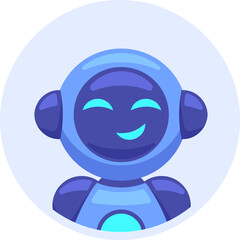 Friendly and cheerful robot is expressing joy and positivity. Conveying a sense of warmth and approachability with its smile and bright colors. Perfect for technology or innovation related projects