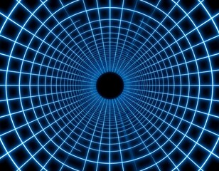 Abstract, glowing, tunnel