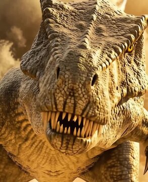 fierce T-rex, AI generated video