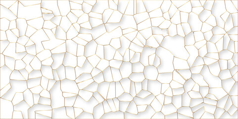 Beautiful white crystallized polygon background. abstract light white stone tile pattern with shadow. modern wallpaper, trendy simple minimal geometric background abstract mosaic backdrop.