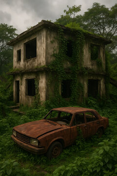 The Price of Inaction &ndash; Armero, Colombia Ghost Town (Photorealistic Vertical Artwork)

