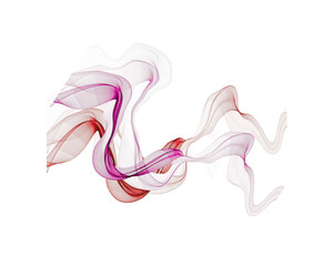Abstract vector illustration of colorful flowing smoke with smooth wave patterns and swirling lines