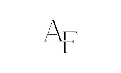 AF initial letters, monogram logo
