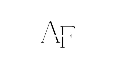 AF initial letters, monogram logo