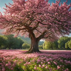 Majestic Cherry Blossom Tree in Bloom