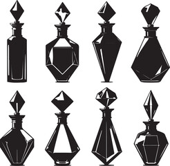 Luxury Fragrance Bottle Vector Illustrations 