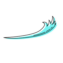 Aqua Swoosh Graphic Element