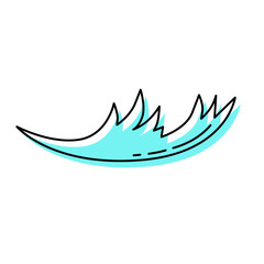 Aqua Swoosh Graphic Element