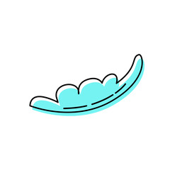 Aqua Cloud Cartoon Graphic Illustration