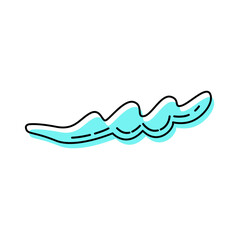 Aqua Cloud Cartoon Graphic Illustration