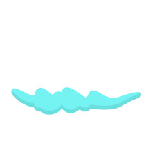 Cartoon Illustration of a Blue Wave or Aqua Cloud Stratus Cartoon Graphic Illustration in blue color