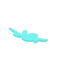 Aqua Cloud Stratus Cartoon Graphic Illustration in blue color
