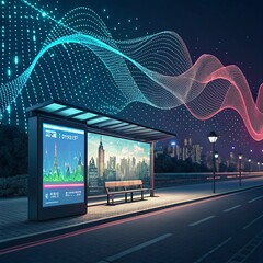 billboard at night