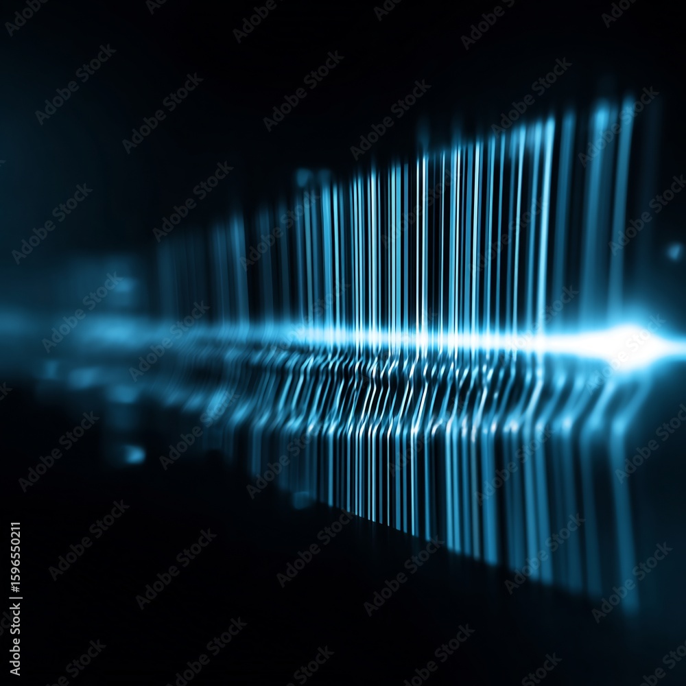 Poster illuminating lines create a technological and futuristic abstract background design