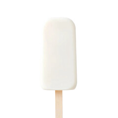 Vanilla ice cream popsicle isolated on transparent background