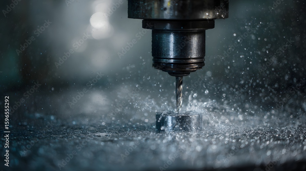 Aufkleber cnc hine precisely carving a metal workpiece long title a cnc computer numerical control hine meticu