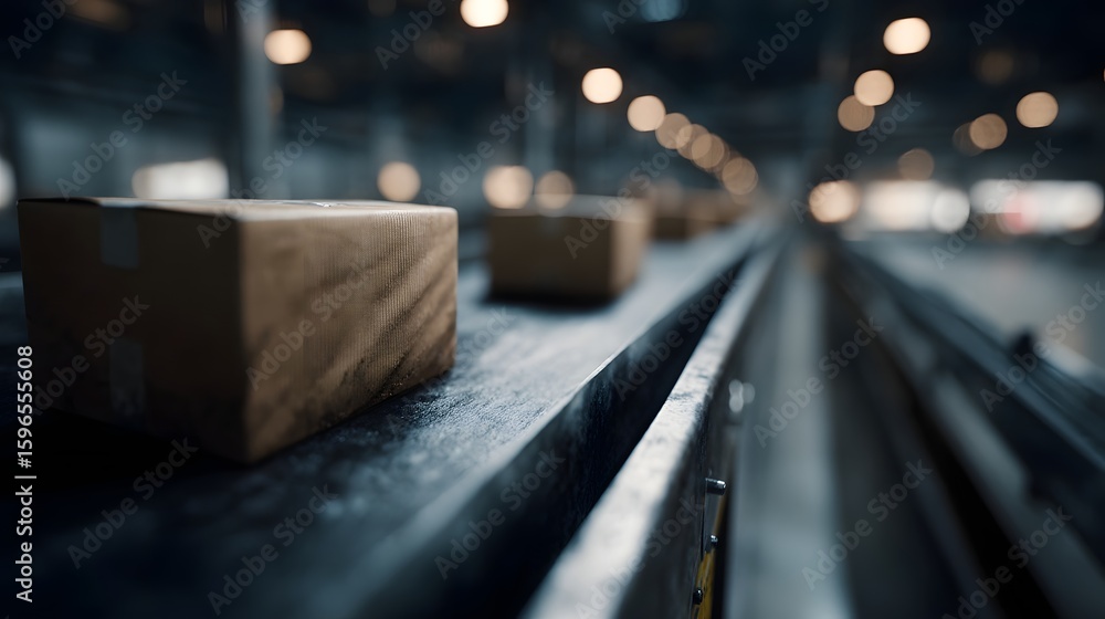 Poster automated sorting system moving items in a warehouse