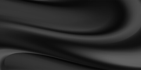 Silver  Black and white Original Background. Natural Smooth Surface Illustration. Grey Wavy Gradient Mesh. Blank Metallic Horizontal Lines Backdrop. Monochromatic Alluminium Wavy Gradient Mesh.