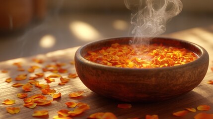 Warm, fragrant floral bath