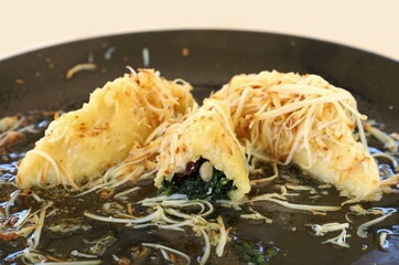 Cjarsons,  also called cjalsons, traditional dish of friulian cuisine in Italy. It's a soft wheat potato dough filled with raisins, cinnamon, spinach, pine nuts and drained with ricotta cheese.