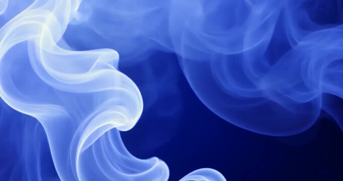 Abstract blue smoke patterns