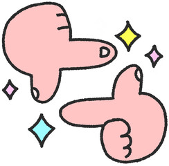 찰칵 세러머니 손가락 일러스트 스티커